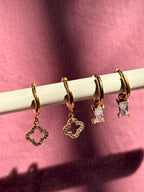 Clover leaf drop earrings