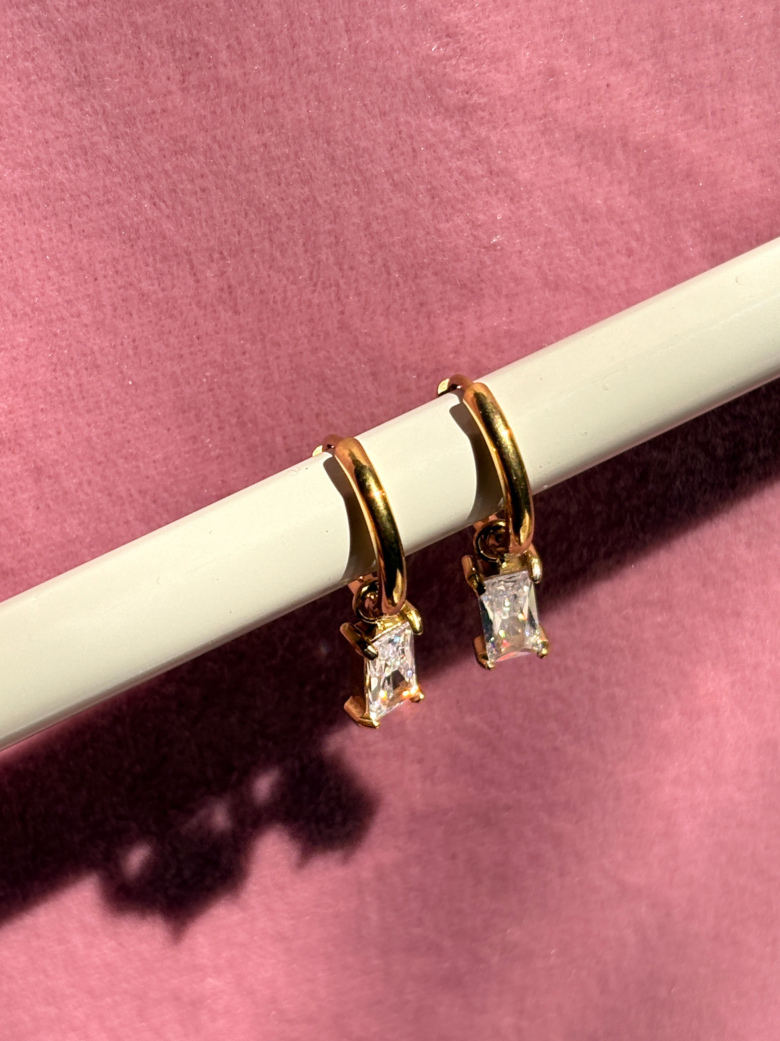 Diamond drop earrings