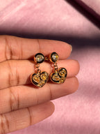 Heart drop earrings