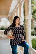 Raatraani Kurti | Corset back| Square neck| 100% pure cotton | ClubTara
