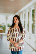 Gulnaar Kurti | Corset back| Square neck |100% Pure cotton | ClubTara