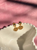 Heart drop earrings