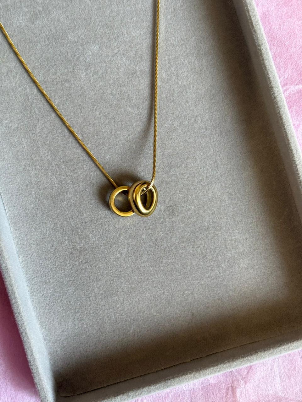 Link Up Necklace – Trendy Gold Chain Minimal Statement Necklace for Women